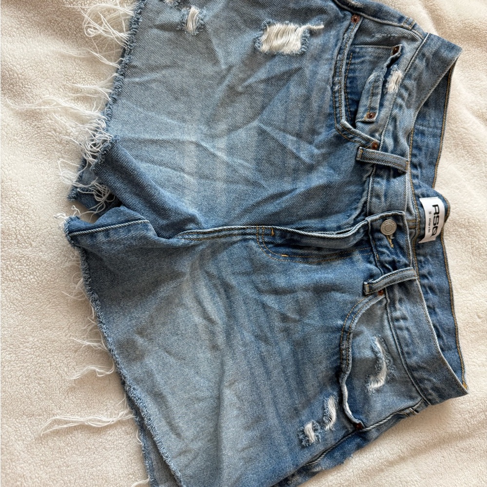 RSQ Blue Distressed Jean Shorts
